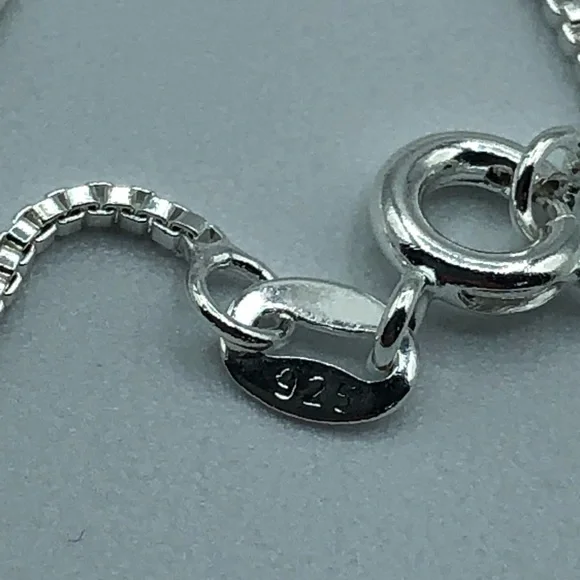 925 Sterling Silver Diamond Boho Fashion Elegant Necklace - Picture 8 of 8